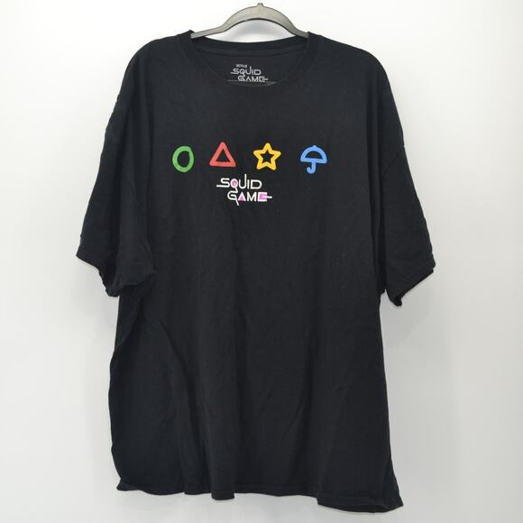 Squid Games Netflix Graphic Unisex Black T-Shirt Plus Sz 3X - Picture 13 of 13